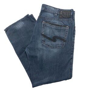 SILVER JEANS Grayson Heritage Mens 36x32 Straight Leg Classic Fit Dadcore Rodeo